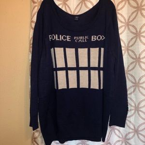 Torrid Dr. Who collection police box sweater